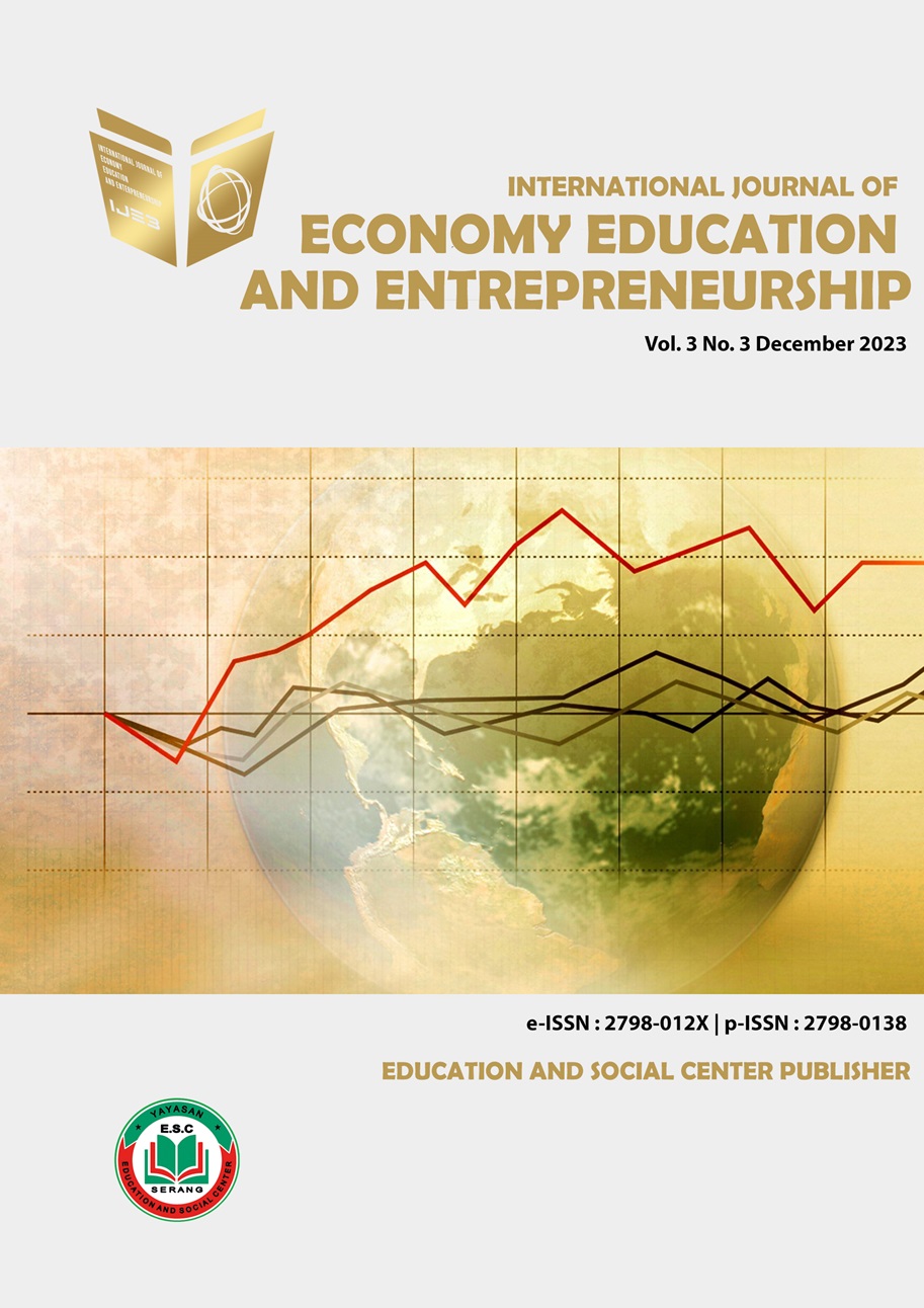					View Vol. 3 No. 3 (2023): International Journal of Economy, Education and Entrepreneurship
				